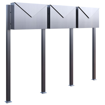 Letterbox System "Letter for Three" Stainless Steel