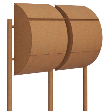 Jumbo for Two Mailbox System - Rust Finish