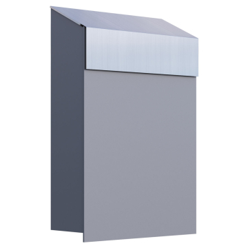 Mailbox Baby Box, Metallic Gray with Stainless Steel Door