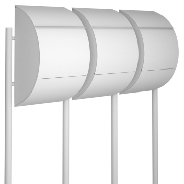 Jumbo Mailbox System for Three, White