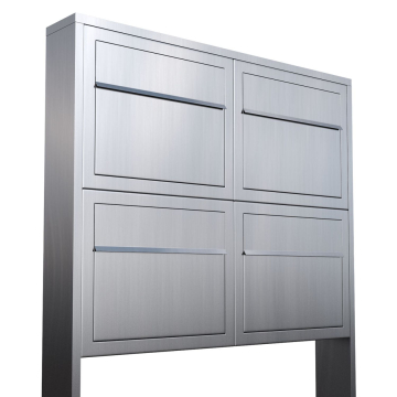 Elegance for Four Stainless Steel Mailbox System