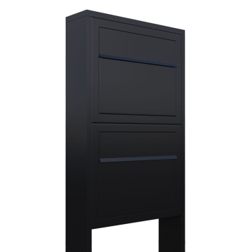 Elegance for Two Mailbox Unit, Black
