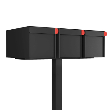Big Americano for Three Mailbox in Black