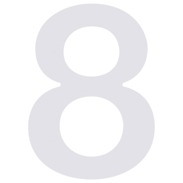 House Number "8" White