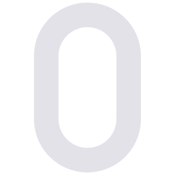 Self-adhesive house number "0" - 3 inch in White