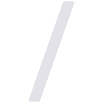 Self-Adhesive Slash "/" Sign - 3 Inches, White