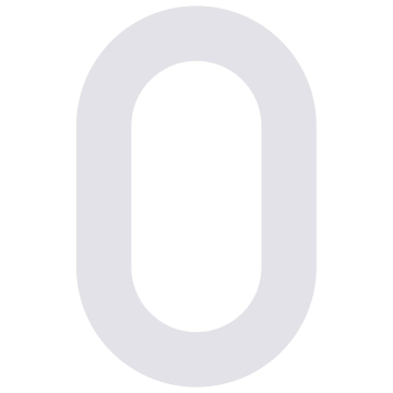 Self-adhesive house number "0" - 40mm in white