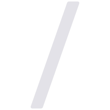 Self-Adhesive House Number "Slash" - 1 1/2 inch in White