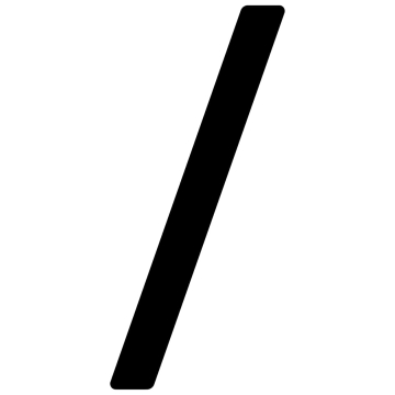 Self-adhesive house number "Slash" - 40 mm in black