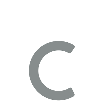 Self-adhesive house number "c" - 8 inches in light gray