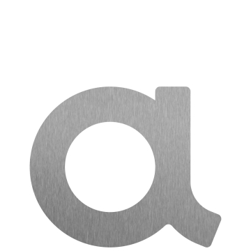 Self-Adhesive House Number "a" - 3 inch Stainless Steel