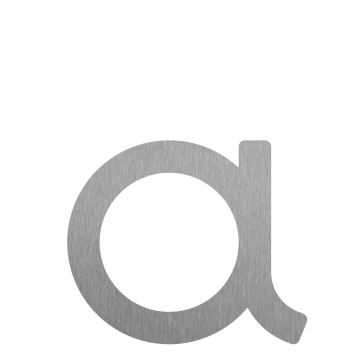Modern stainless steel letter "a" - 200mm