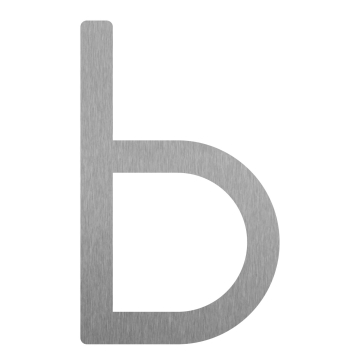 Modern letter "b" - 200 mm in stainless steel.