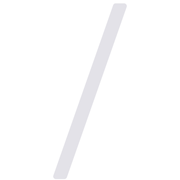 Slash Symbol Modern ''/'' - 200 mm in White