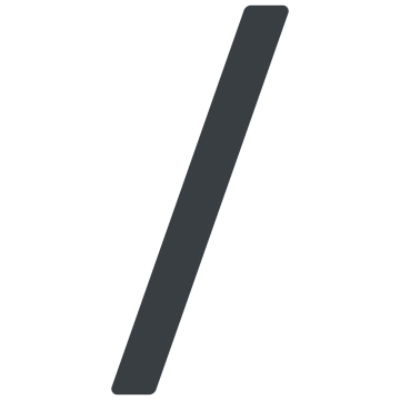 Self-Adhesive House Number "Slash" - 1 1/2 Inch in Charcoal Gray