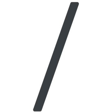 Self-Adhesive House Number "Slash" - 9.6 Inches in Charcoal Gray