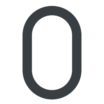 Modern House Number "0" - 9.6 inches in Anthracite