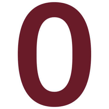 House Number ''0'' Red