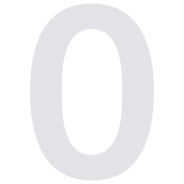 House Number "0" White