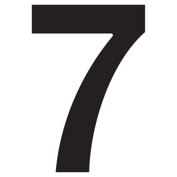 House Number "7" Black