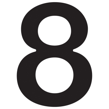 House Number "8" Black