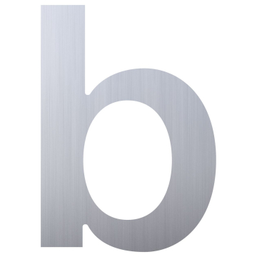 Stainless steel house number "b"