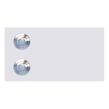 Oblong Doorbell for Two, White
