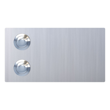 Oblong Doorbell for Two, Stainless Steel