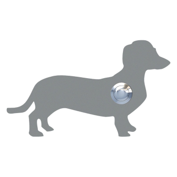 Doorbell Dog "Charly" Metallic Gray