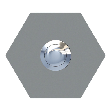 Doorbell Hexagon Gray Metallic