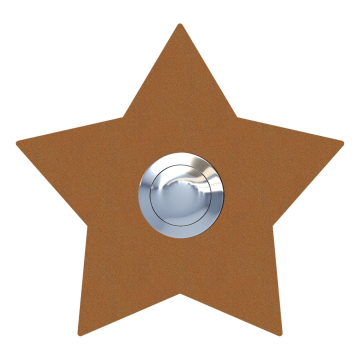Star Doorbell Rustic Rust