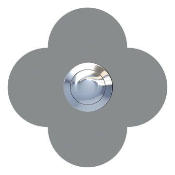 Doorbell Flower Gray Metallic