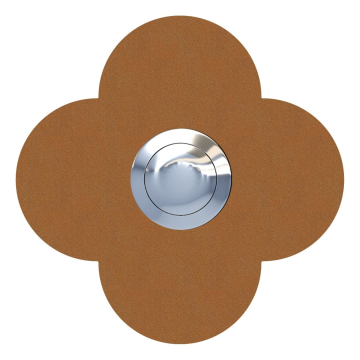 Flower Doorbell, Rust Finish