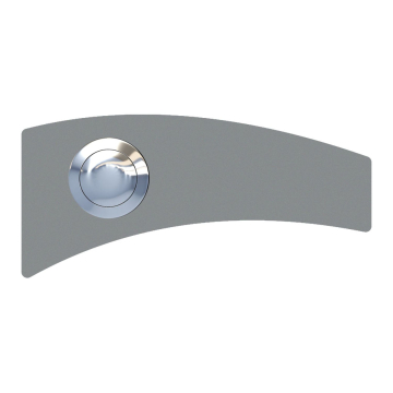 Doorbell, Square, Gray Metallic