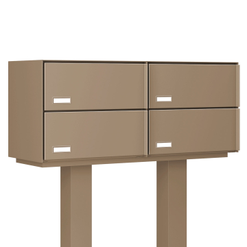 Copenhagen Mailbox System for Four Units, Beige