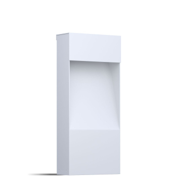 "Medium Bloc" White Outdoor Light