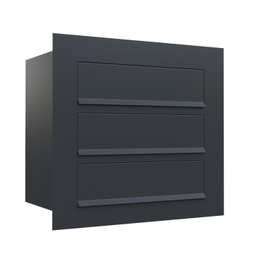 Como Three Mailbox in Black