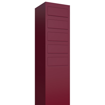 Monolith Mailbox System for Five, Red