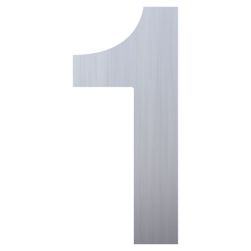 House Number "1" Stainless Steel