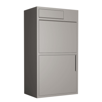 Wide Package Box in Metallic Gray