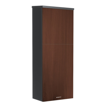 Nepi Package Delivery Box with Wood Decor Graphite Gray | Rear Removal