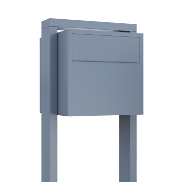 Lucera Freestanding Mailbox in Gray | Rear Retrieval