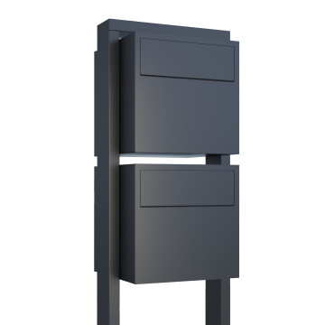 Lucera for Two Mailbox in Black | Rear Retrieval