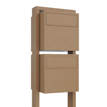 Lucera for Two Rust Finish Mailbox | Rear Access