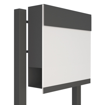 Freestanding Mailbox, Manhattan Special, White/Anthracite