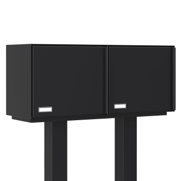 Kopenhagen for Two Mailbox with Package Compartment in Black