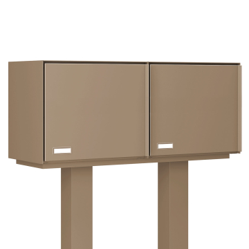 Mailbox System with Package Compartment Copenhagen for Two in Beige