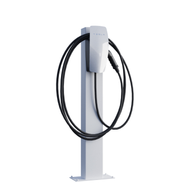 Tesla Wall Connector Pedestal VoltStand with Base Plate White