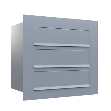 Como Three Unit Mailbox in Metallic Gray