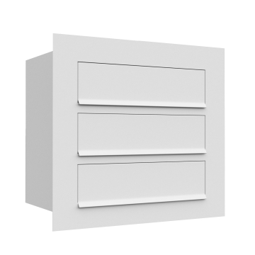 Como Triple Mailbox in White